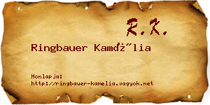 Ringbauer Kamélia névjegykártya